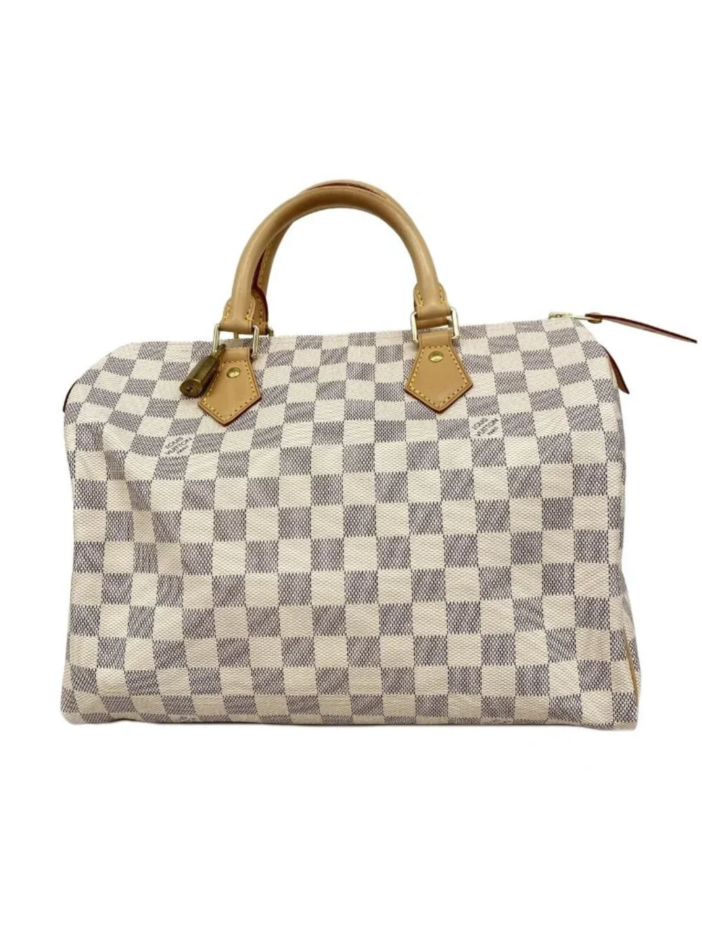 Louis Vuitton Damier Azur Speedy 30 White Handbag